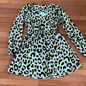 Gianni Bini Neon Leopard Dress small